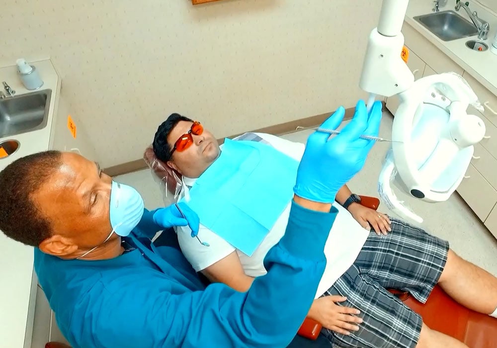 dentist with a patient