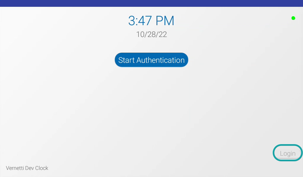 the login button is in the bottom right corner
