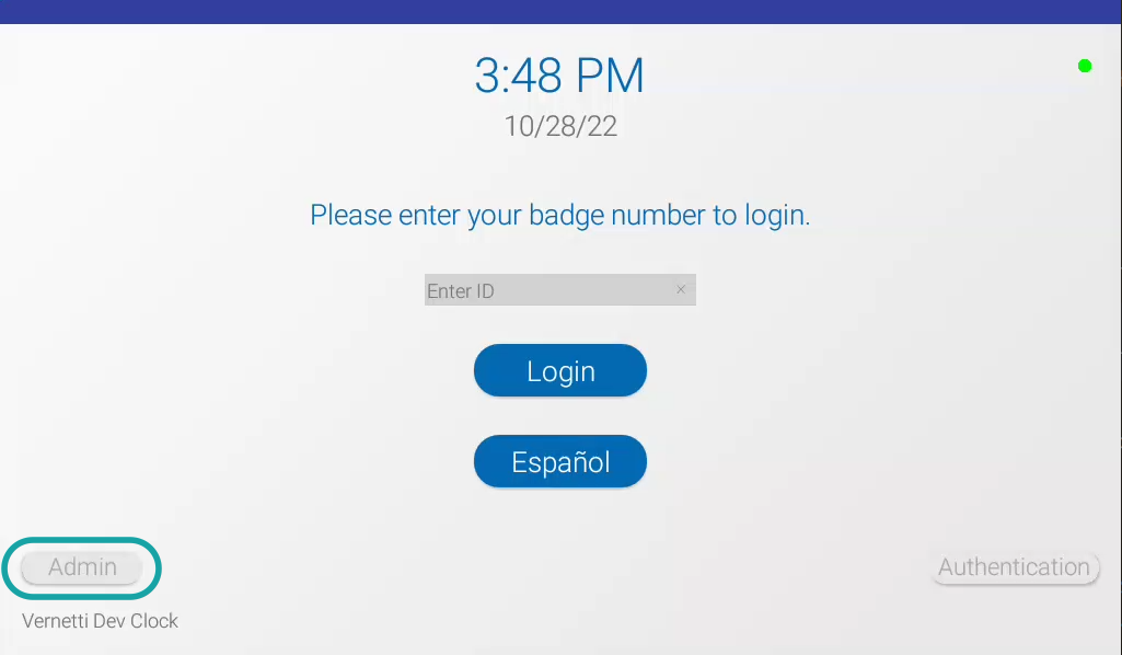 the admin button is in the bottom left corner