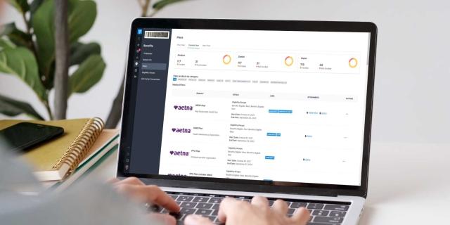 employee reviewing their benefits on flock