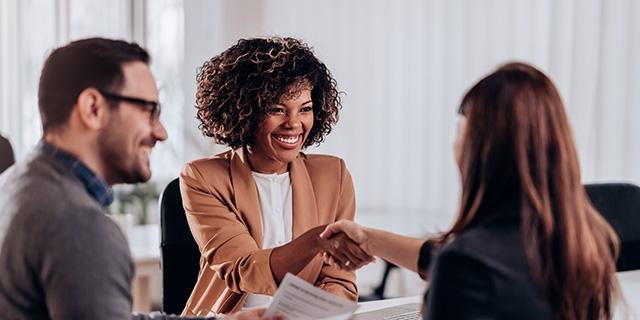 HR people interviewing a candidate