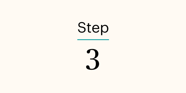 step three card