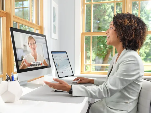 A paychex client consulting with an HR professional
