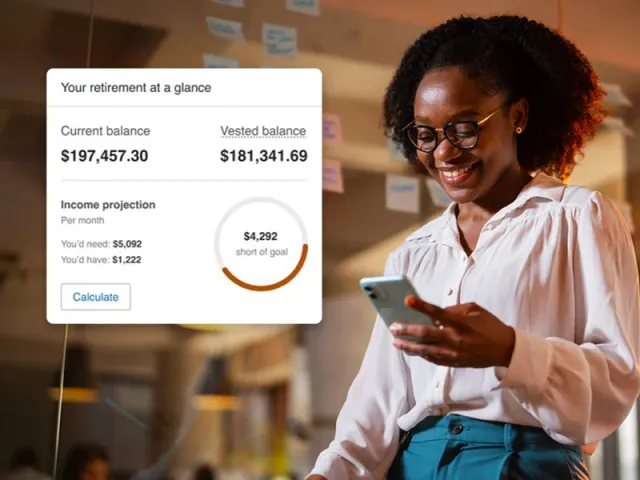 Paychex Flex user checking their retirement account