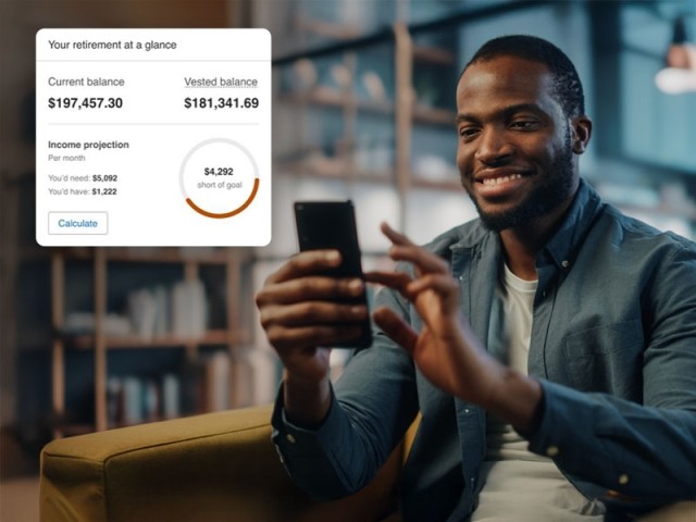 An employee managing his retirement account