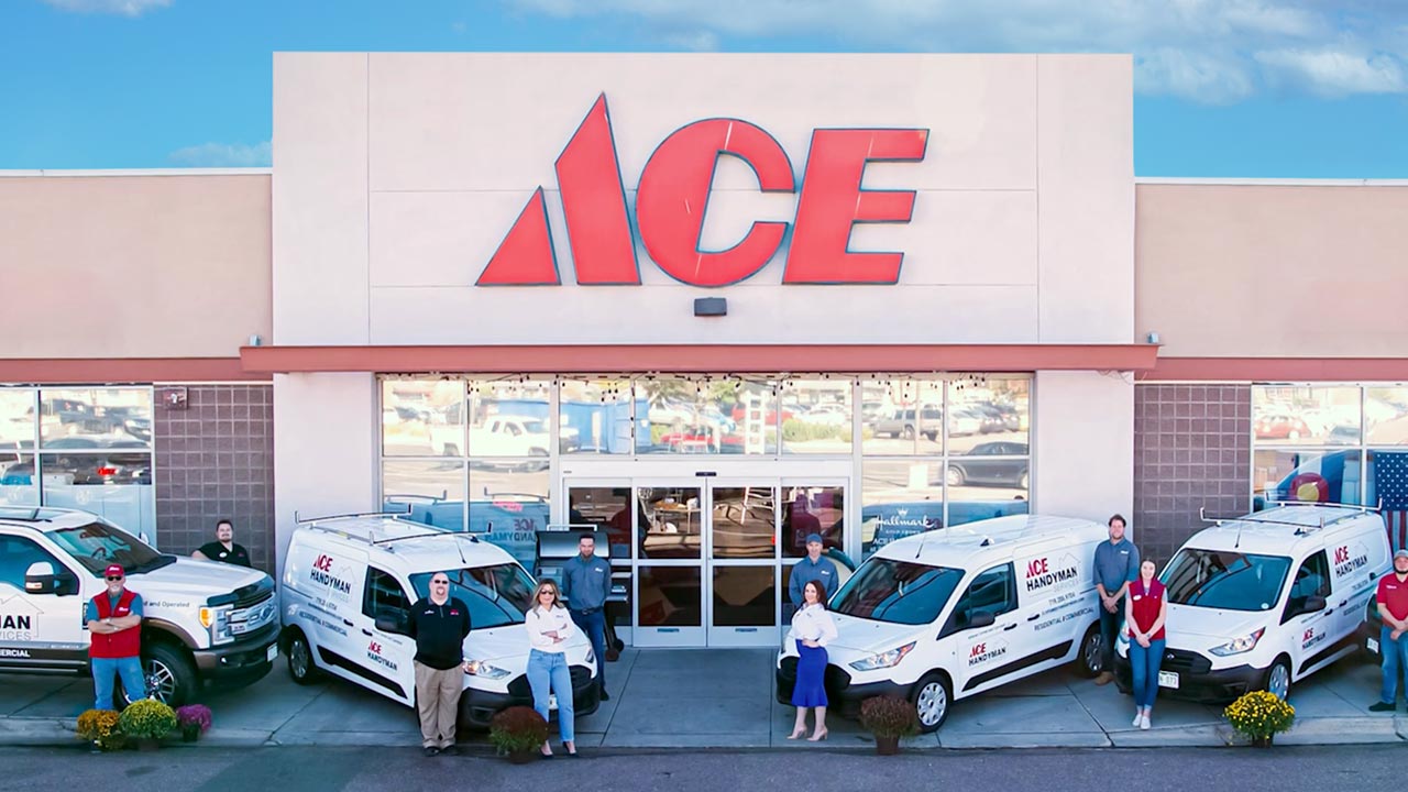 Ace Handyman Services are associated with Ace Hardware.